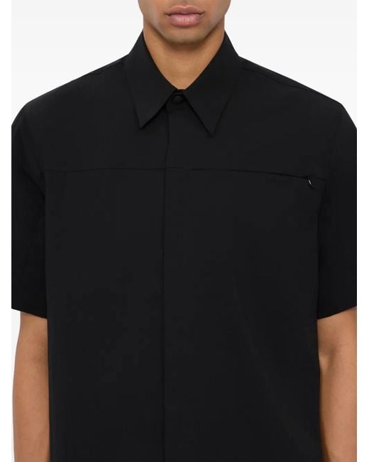 MSGM Black Chemise À Manches Courtes for men