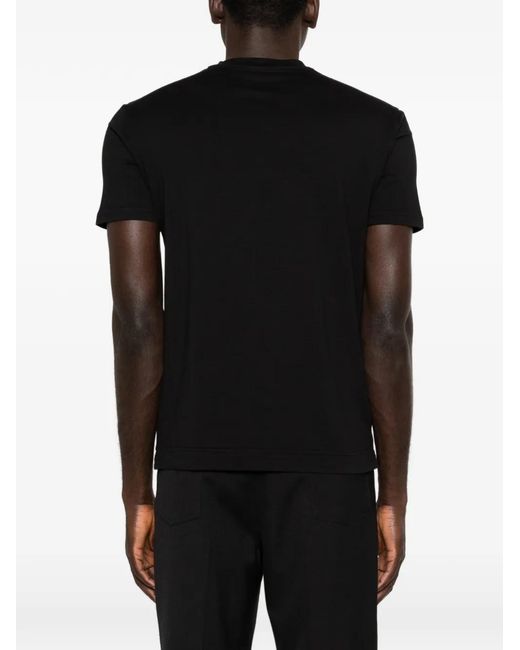 Fedeli Black Logo-Detail T-Shirt for men