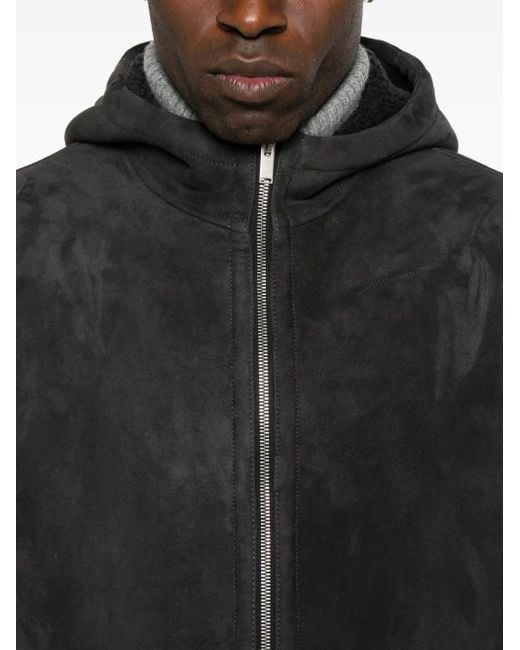 メンズ Lardini Hooded Zip-front Jacket Black