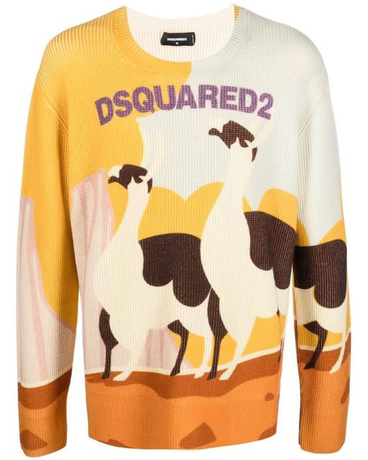 DSquared² Gebreide Trui in het Orange voor heren