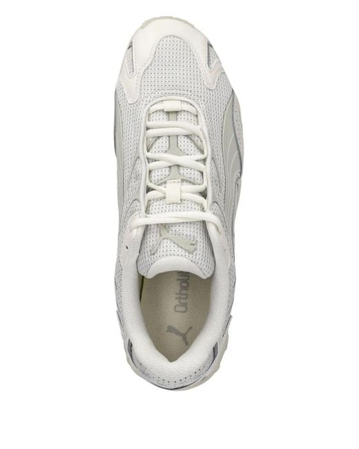 PUMA White Inhale Mesh-Panelled Athletic Sneakers for men