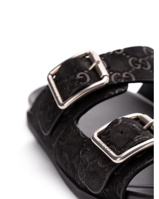 Gucci Black Rhein Open Sandals for men