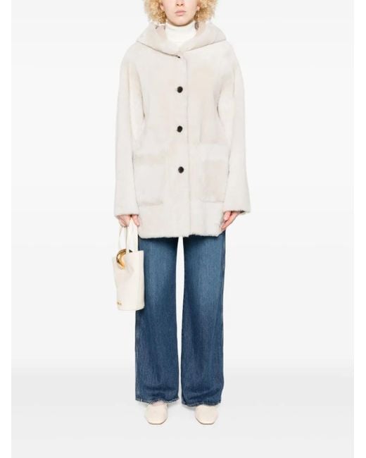 Arma White Hooded Pocket Jacket