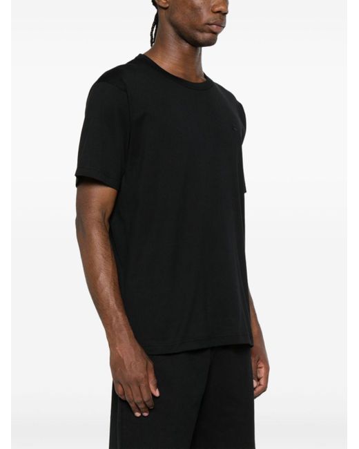 Acne Black T-Shirt aus Bio-Baumwolle mit Logo
