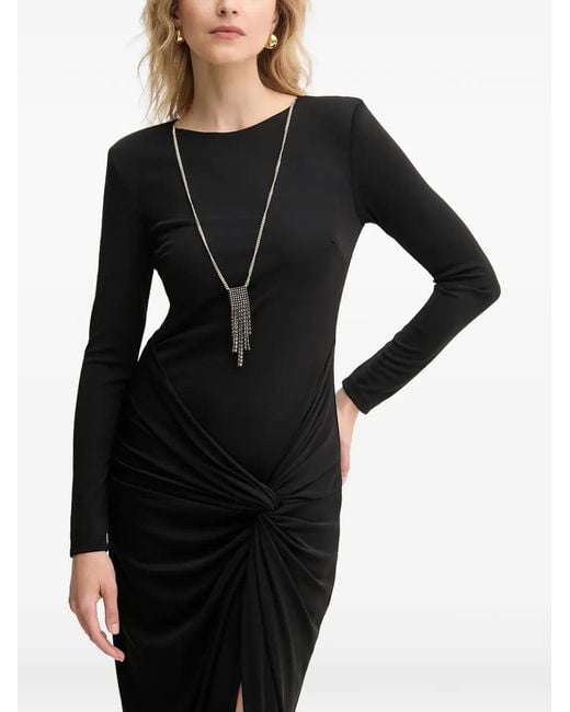 Fracomina Black Kleid Mit Knotendetail
