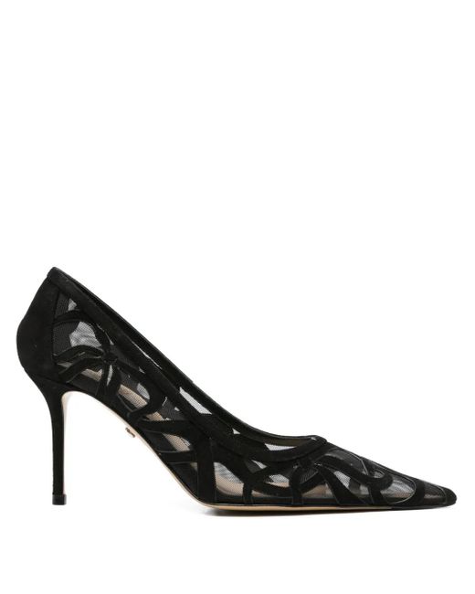 Mach & Mach 85 Mm Mesh Pumps Met Puntige Neus in het Black