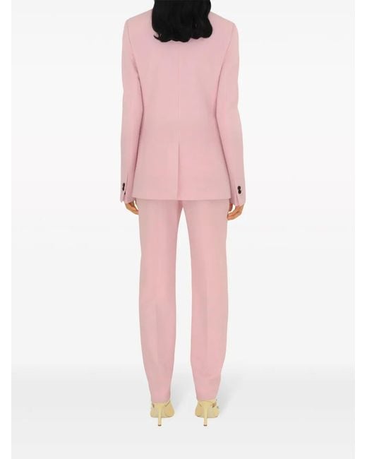 Burberry Pink Tailored Mini Wool Trousers For