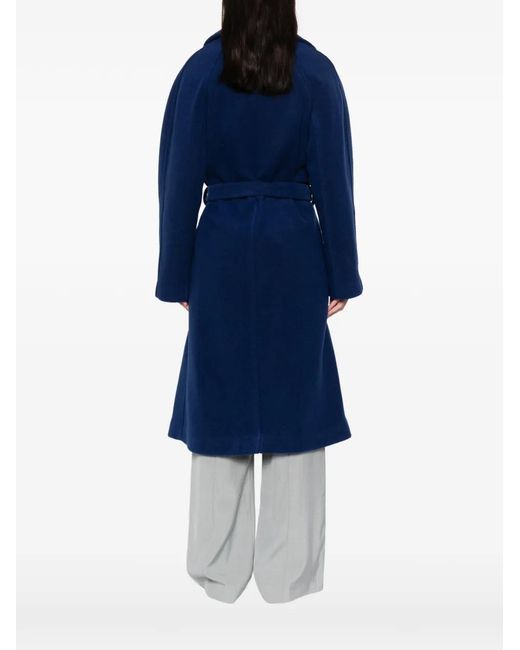 Ava Adore Blue Berlin Belted Double-Breasted Coat