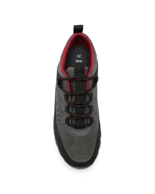 Bugatti Black Panelled Logo-Debossed Sneakers for men