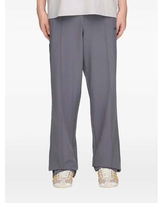 Song For The Mute Gray X Adidas 007 Logo-Embroidered Pintuck Trousers