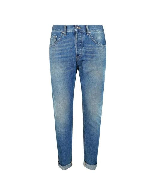 Dondup Blue Buttoned Jeans for men