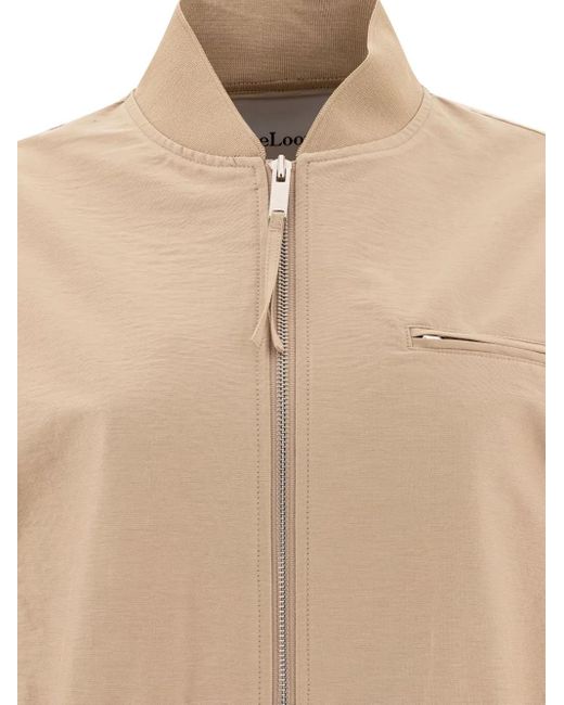 The Loom Natural Zip-Front Bomber Jacket