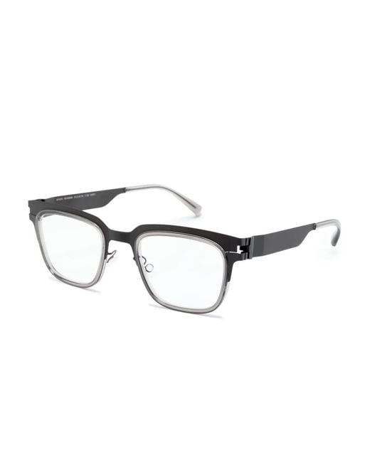 Mykita Gray Raymond Rectangle-Frame Glasses