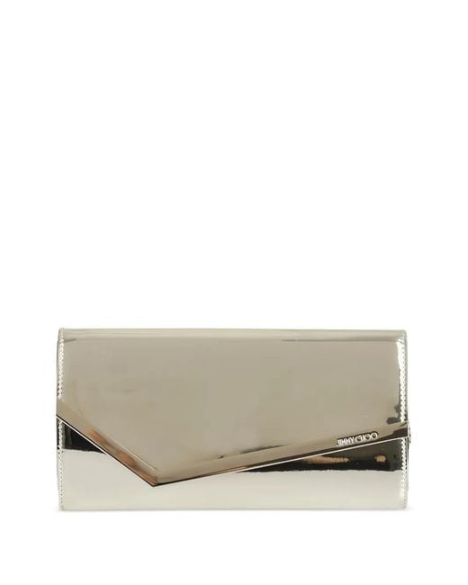 Jimmy Choo Emmie Metallic-Finish Chain Clutch Bag
