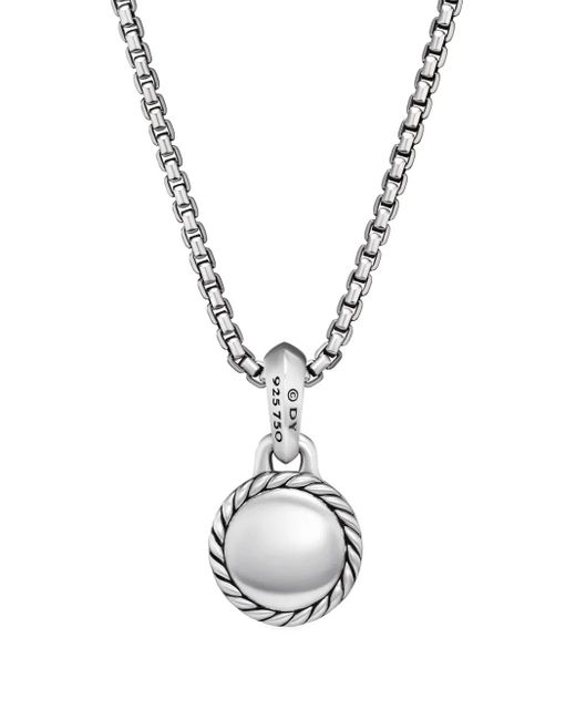 David Yurman Metallic Sterling Evil Eye Emerald Amulet (14.5Mm) for men