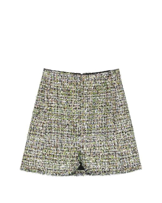 Giambattista Valli Brown Frayed Skirt