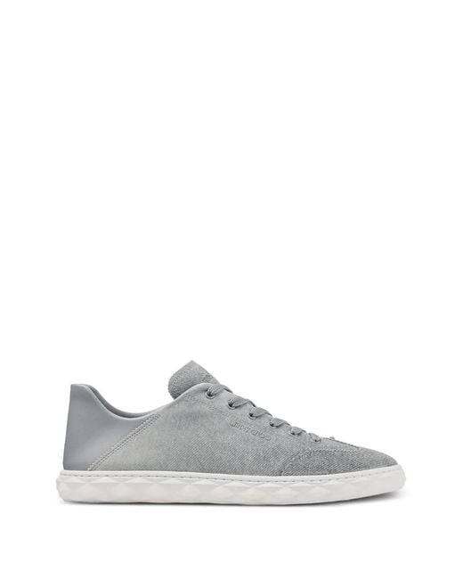 Jimmy Choo White Diamond Light Flex Lace-Up Sneakers
