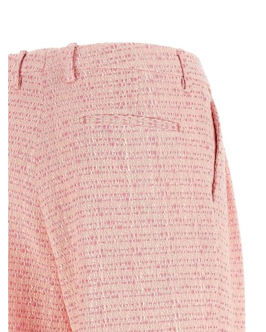 Tagliatore Pink Effie Bouclé Shorts