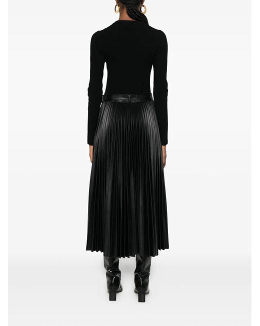 Jonathan Simkhai Black Pleated Midi Dress