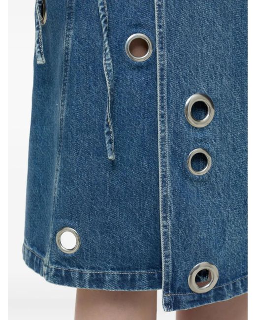 Closed Blue Wrap Midi Skirt