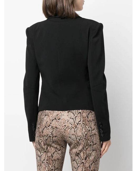Patrizia Pepe Black Essential Cropped Blazer