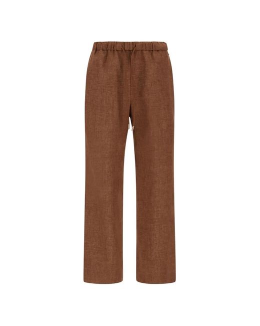 Herno Brown Pantalon À Lien De Resserrage