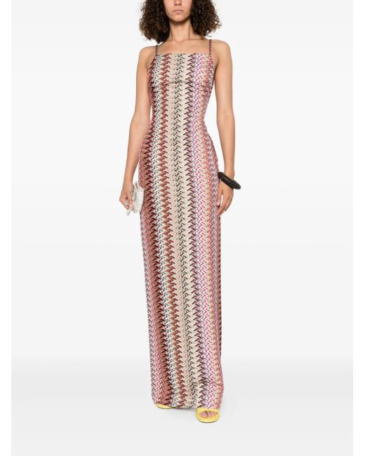 Missoni Red Open-Back Maxi Dress