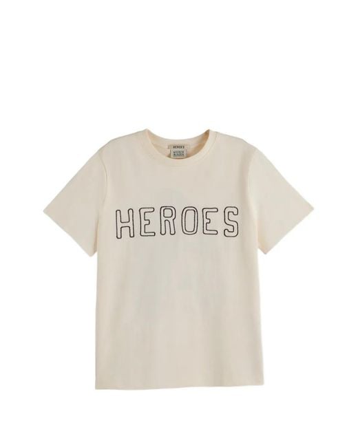 Scotch & Soda Natural The 40Th Anniversary Print-Detail Cotton T-Shirt