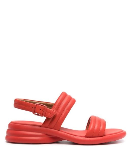 Camper Red Spiro 40Mm Leather Sandals