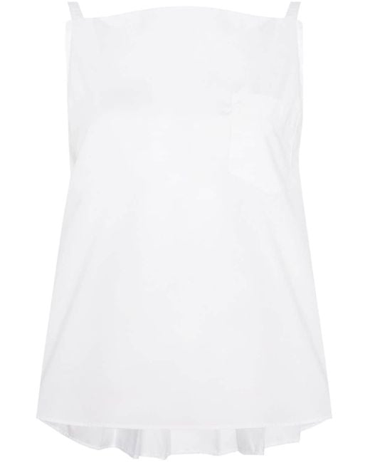 Blusa asimétrica Sacai de color White