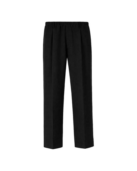 Cellar Door Black Straight-Leg Trousers for men