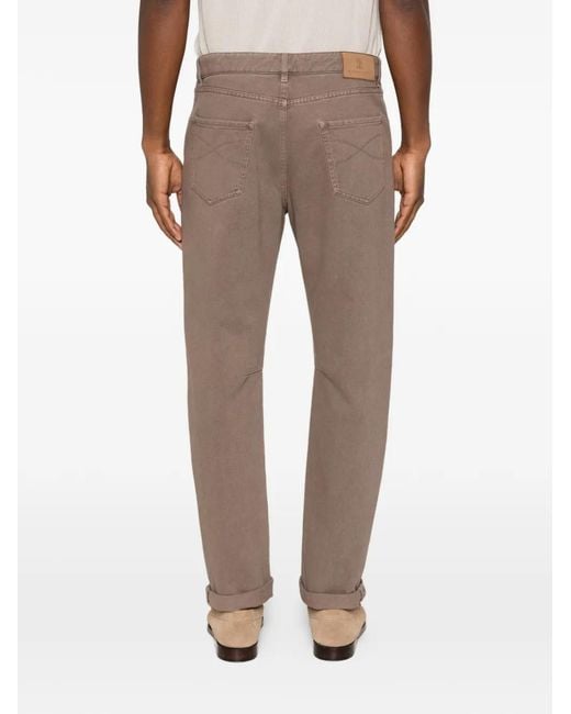 Brunello Cucinelli Gray Five-Pocket Jeans for men