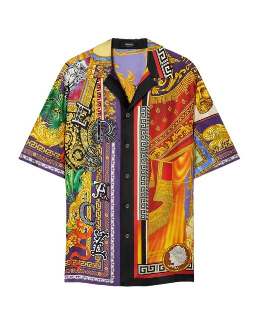 Versace Multicolor Short Sleeve Shirts for men