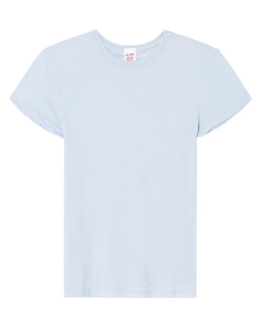 Re/done Blue Round-neck Cotton T-shirt