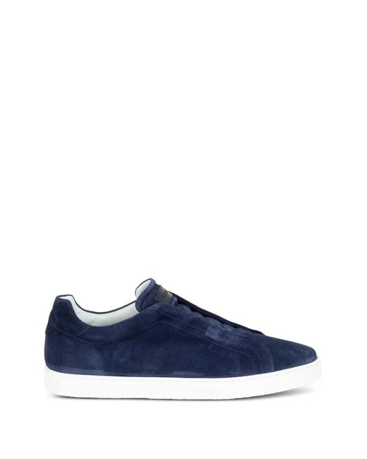 Neil Barrett Blue Suede Slip-On Sneakers for men
