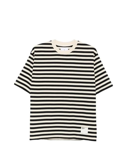 Woc Black Firenze Striped T-Shirt for men