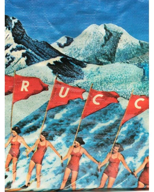 Fiorucci Blue Maxi Winter Waterskiing Tote Bag