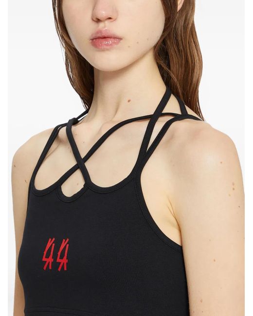 44 Label Group Blue Strappy Jersey Top