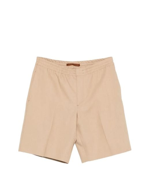 Zegna Natural Elasticated Shorts for men