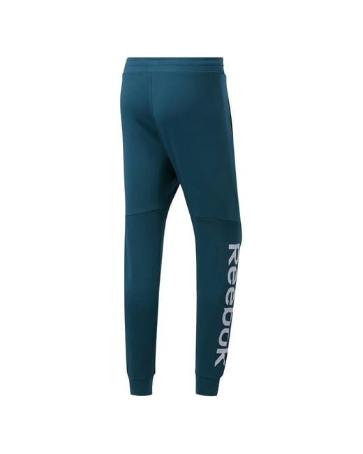 Reebok Blue Essentials Linear Logo Track Pants for men