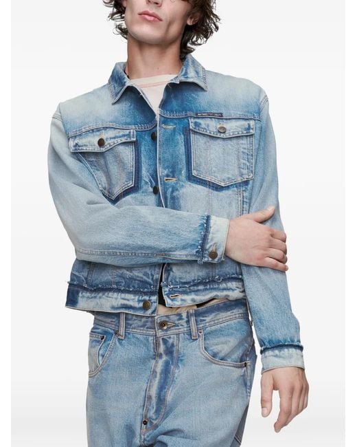 Maison Margiela Blue Jacket With Pockets for men