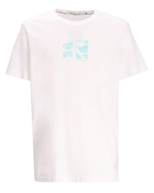 Calvin Klein White Graphic-print Cotton T-shirt for men