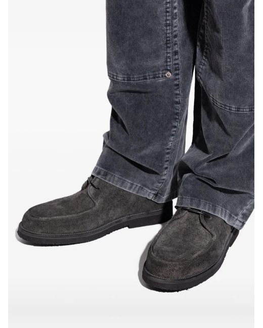 Marsèll Black Lace-Up Suede Boots for men