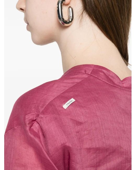 Max Mara Pink Camilla Tie-Waist Midi Dress