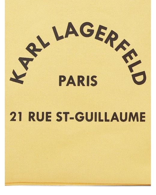 Karl Lagerfeld Metallic Shopper Canvas Logo