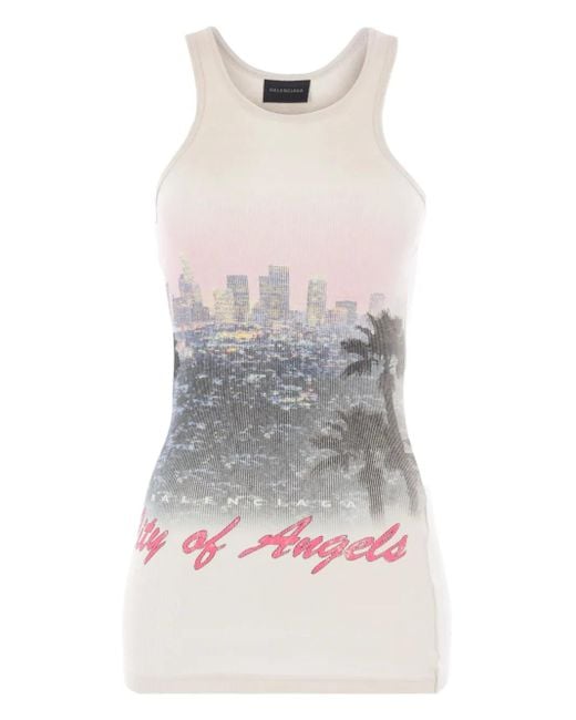 Balenciaga White City Of Angels Tank Top