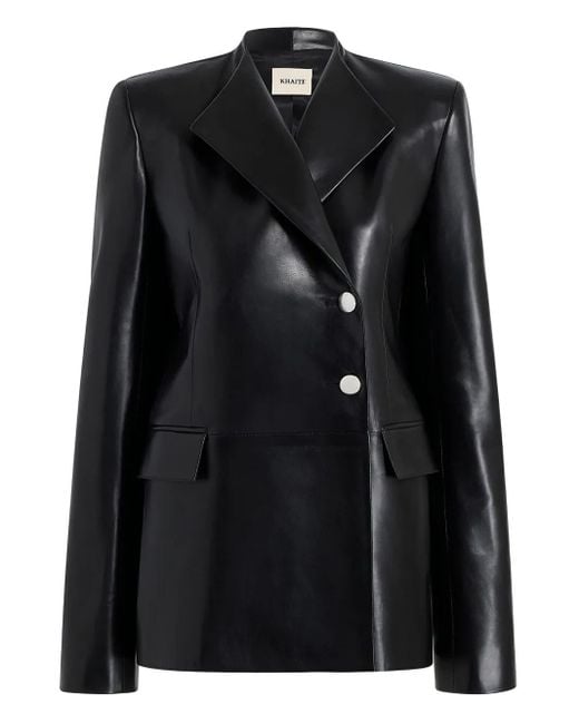 Khaite Black Button Lambskin Jacket