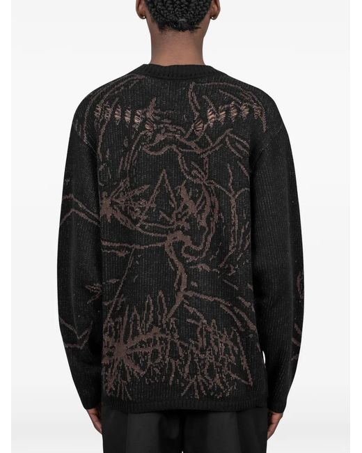 Roa Black Crew-Neck Sweater for men