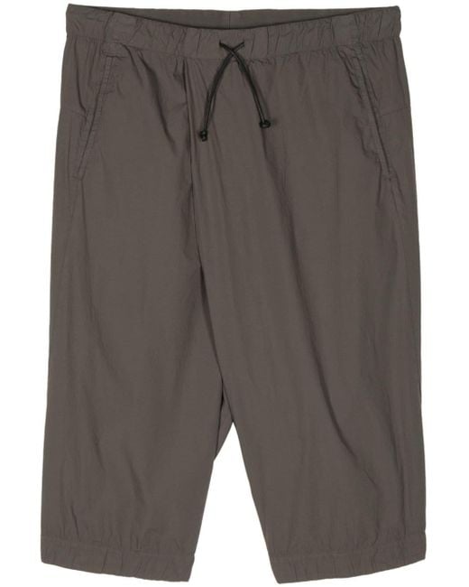 Transit Gray Drop-crotch Cotton Shorts for men