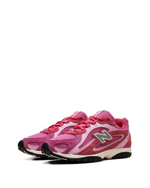 New Balance Pink X Kith 204L Mesh-Panel Suede Sneakers for men